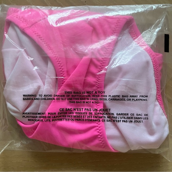 PINK VICTORIA'S SECRET VS Ruched-Front Bikini Bottom in Radiant Rose 5YOM NWT - Picture 6 of 6